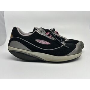 MBT Mesh Women's Black Lace Up Rocking Comfort Shoes Sneakers Size 9 /39.5